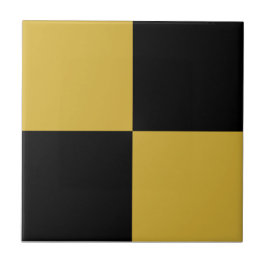 Azulejo Black & Metallic Gold Square Box Stylish Pattern