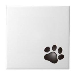 Azulejo Black Paw