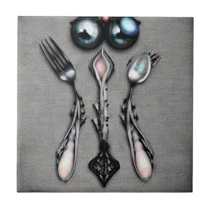 Azulejo Black Pearls Surreal Silverware