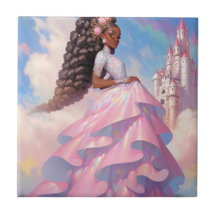 Azulejo Black Princess Fantasy Art