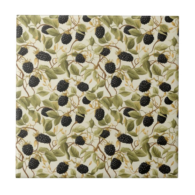 Azulejo Blackberries Tile (Frente)