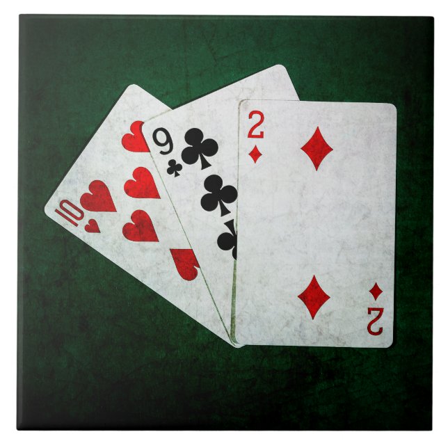 Azulejo Blackjack 21 punto - Diez, Nueve, Dos (Frente)
