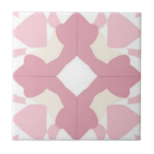 Azulejo Blanco, amarillo pastel y floral rosa