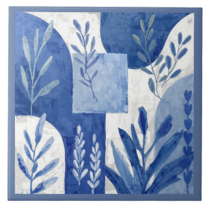 Azulejo Blanco Azul Mediterráneo