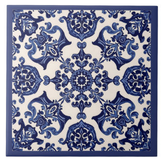 Azulejo Blanco Azul Mediterráneo