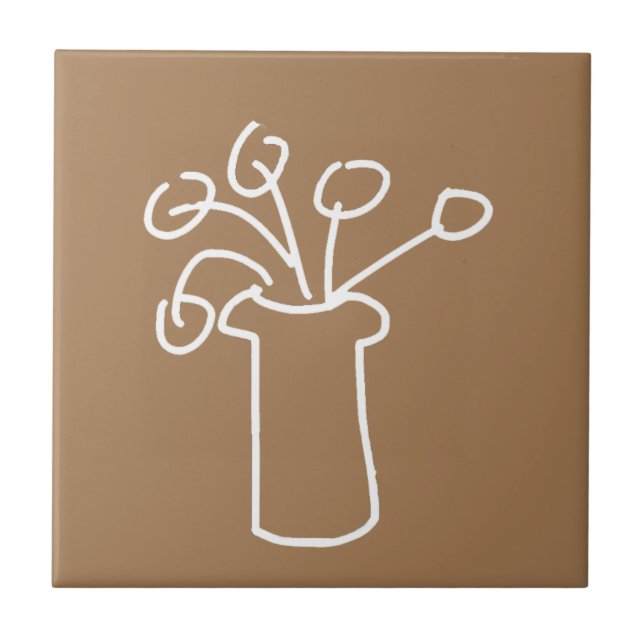 Azulejo Blanco florido moderno (Frente)