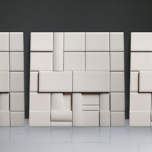 Azulejo Blanco Minimalista con Revestimiento Falso