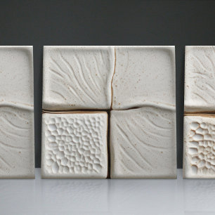 Azulejo Blanco Minimalista con Revestimiento Falso