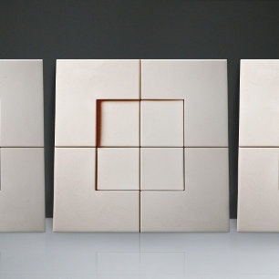 Azulejo Blanco Minimalista con Revestimiento Falso