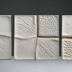 Azulejo Blanco Minimalista con Revestimiento Falso