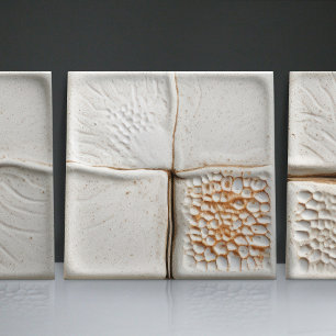 Azulejo Blanco Minimalista con Revestimiento Falso