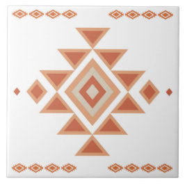 Azulejo Blanco Nativo del Sudoeste y Naranja Desierto