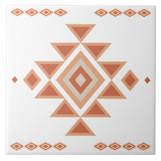 Azulejo Blanco Nativo del Sudoeste y Naranja Desierto