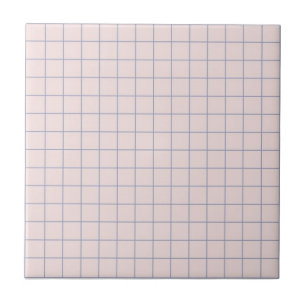 Azulejo Blanco rosado y lila fresco a cuadros retro