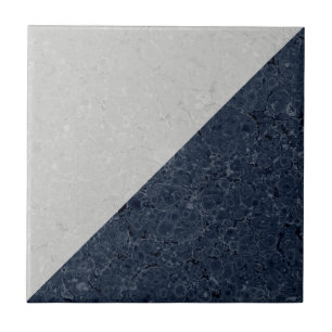 Azulejo Blanco y azul oscuro