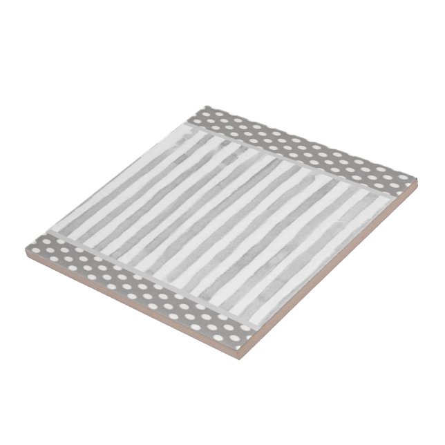 Azulejo Blanco y Franja Gris (Lado)