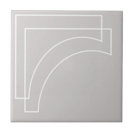 Azulejo Blanco y Gris Geométrico Moderno Elegante