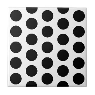 AZULEJO BLANCO Y NEGRO LUNAR ELEGANTE SENCILLO PERSONALIZA