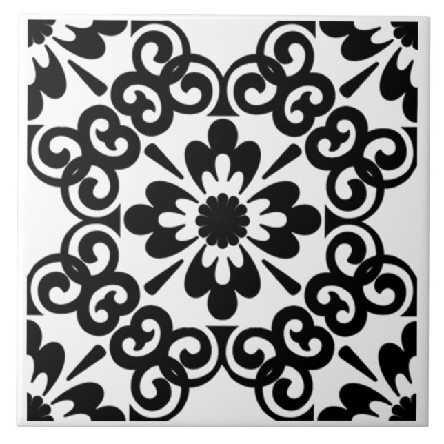 AZULEJO BLANCO Y NEGRO MODERNO (Frente)