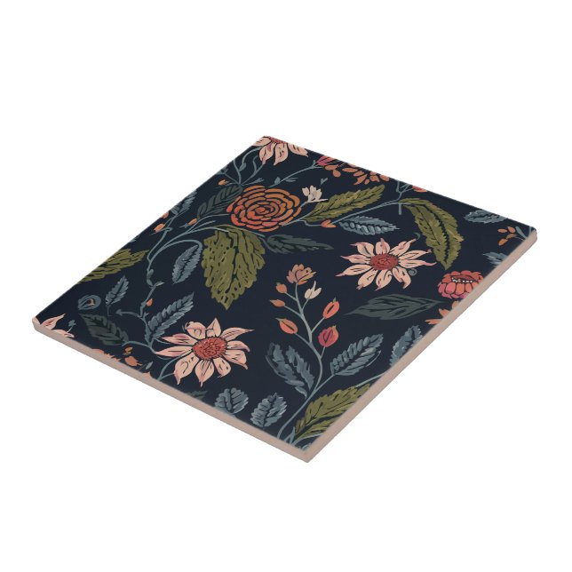 Azulejo Blerta 1 - Patrón floral (Lado)