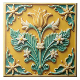 Azulejo Bloom amarillo primavera