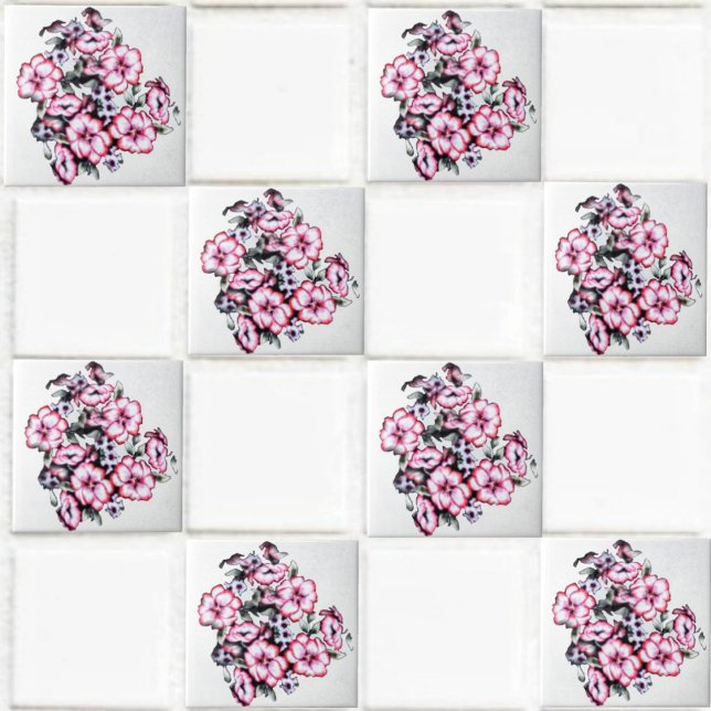 Azulejo Bloom II de Mayo (This May Bloom-II Ceramic Tile design, is sure to enhance the decor, of any project, you undertake!)