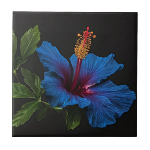 Azulejo "Bloom Serene: La belleza de las flores azules de 