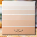 Azulejo Bloques de color Peach Fuzz | Nombre elegante<br><div class="desc">Bloques de color Peach Fuzz | Elegante Nombre Personalizado | Clásica | Elegante | Trendy | Elegante | Regalo</div>