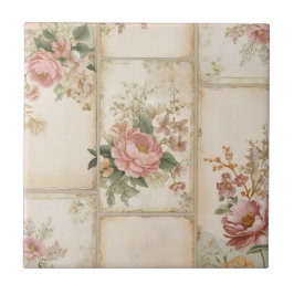 Azulejo Bloques Florales Vintage