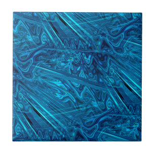 Azulejo Blue Abalone Paua Fractal Mother of Pearl Look