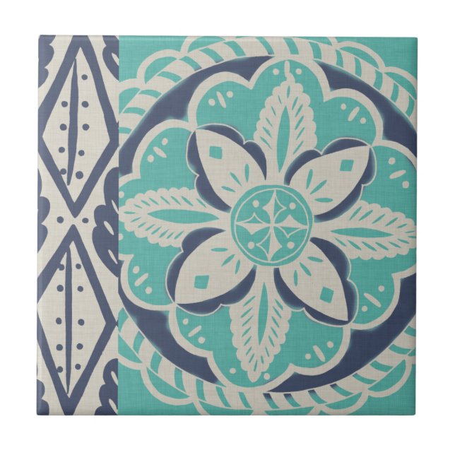 Azulejo Blue Batik Tile IV (Frente)