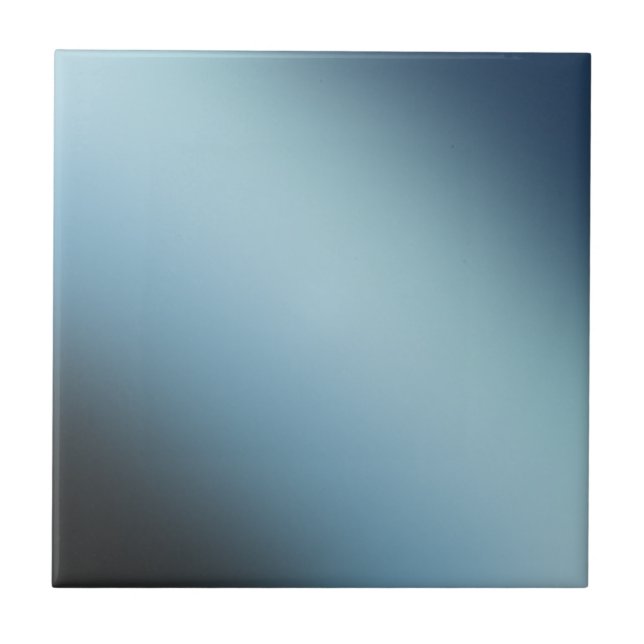 Azulejo Blue Black Ombre Gradient Blur Abstract Design (Frente)