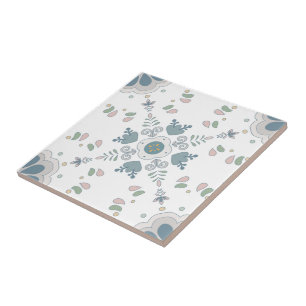 Azulejo Blue Bloom Mandala Tile