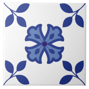 Azulejo Blue Blossom Elegance Tile