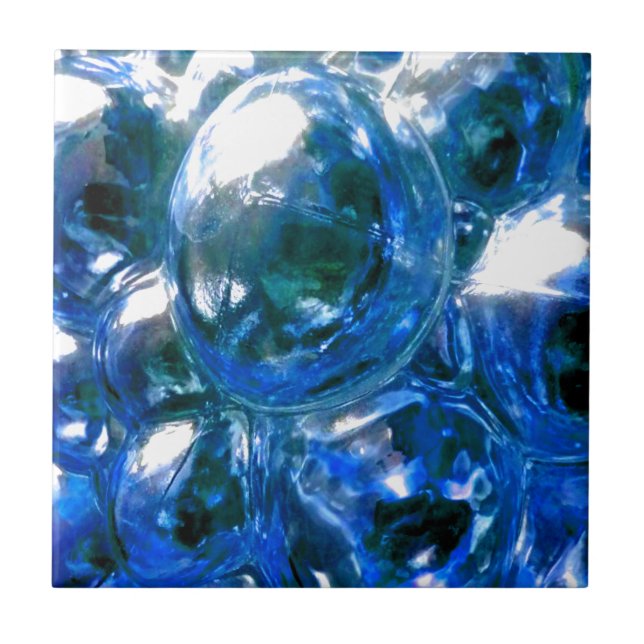 Azulejo Blue Bubbles Glass Silver Sound Personaliza (Frente)