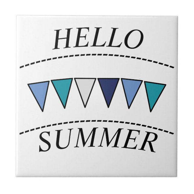 Azulejo Blue Bunting Hello Summer (Frente)