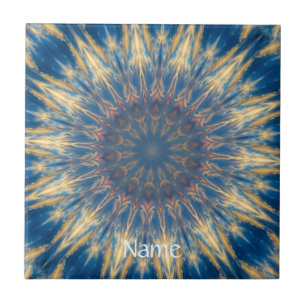 Azulejo Blue Chakra Kaleidoscope Thunder_Cove