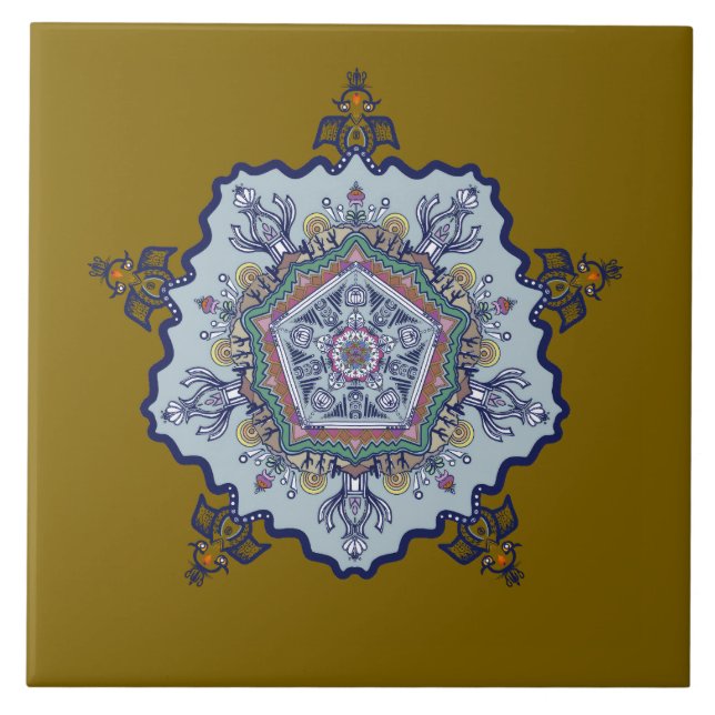 Azulejo Blue china design.  What do you see Ceramic Tile (Frente)