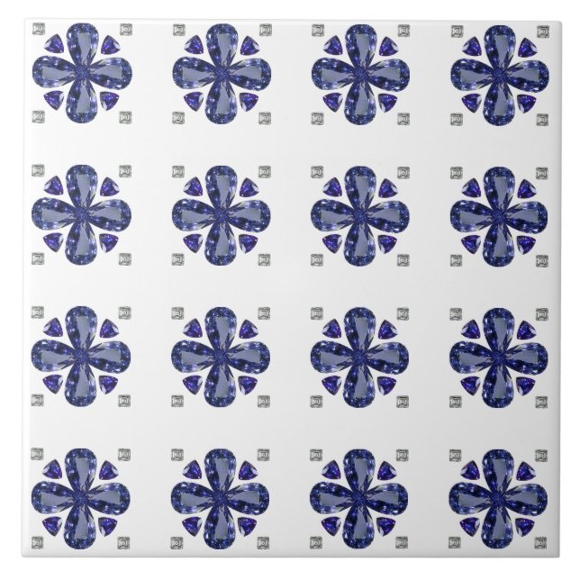 Azulejo Blue Clover (Frente)