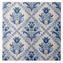 Azulejo Blue Dutch Delft Pattern 