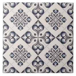 Azulejo Blue Dutch Delft Pattern 