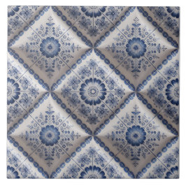 Azulejo Blue Dutch Delft Pattern 