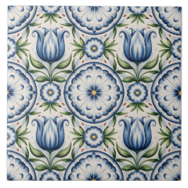 Azulejo Blue Dutch Delft Pattern 