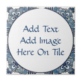 Azulejo Blue Dutch look, edit text, add image,