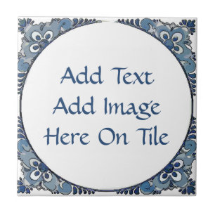Azulejo Blue Dutch look, edit text, add image,