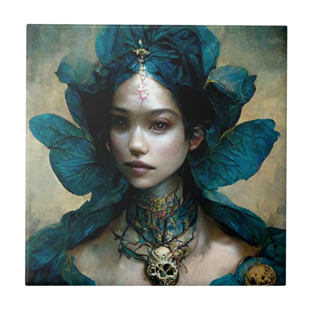 Azulejo Blue Fairy Fantasy cerámica (Frente)