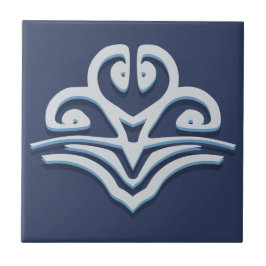 Azulejo Blue Fantasy Forest Mural Woodland Border Scroll C