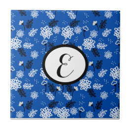 Azulejo Blue leaves romantic garden