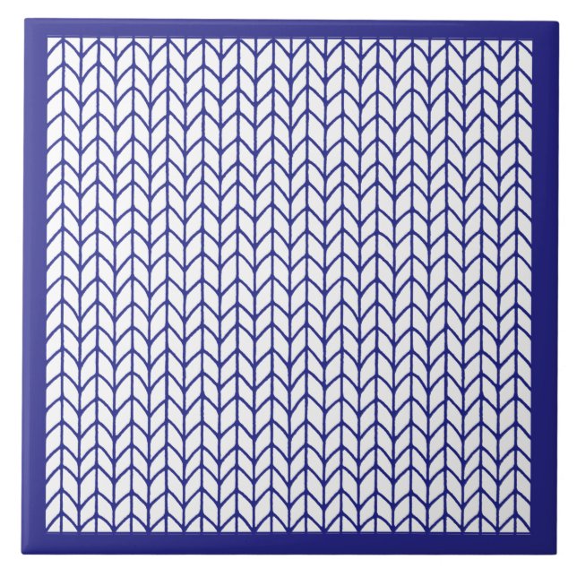 Azulejo BLUE LINE KNIT Tile cerámico / Azul (Frente)
