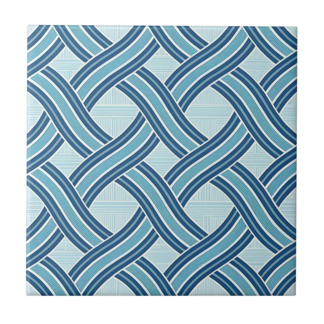 Azulejo Blue Lines Pattern (Frente)